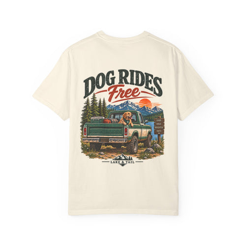 Golden Retriever Road Trip T-Shirt | Dog Rides Free