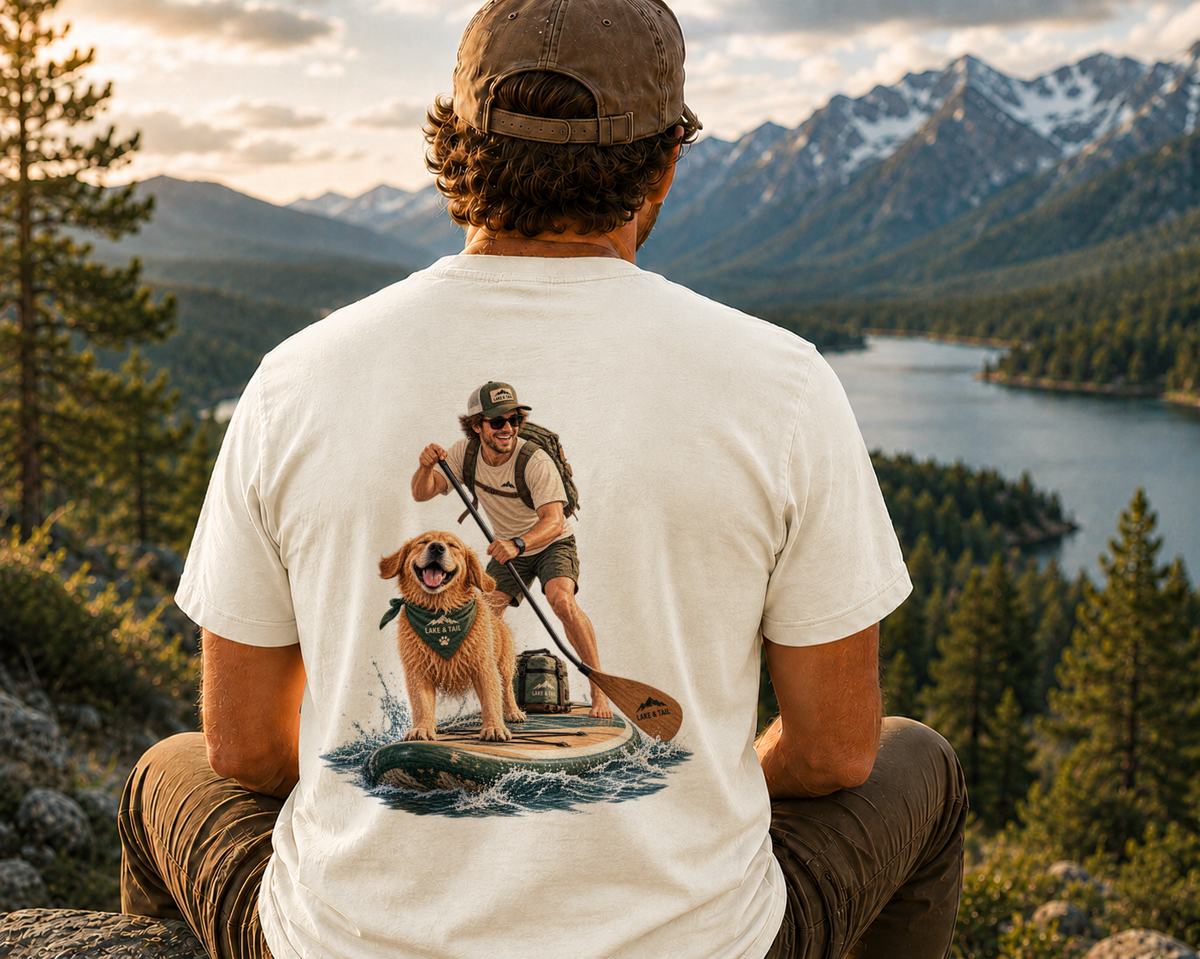 Adventure Together | Golden Retriever Paddle Board T-Shirt