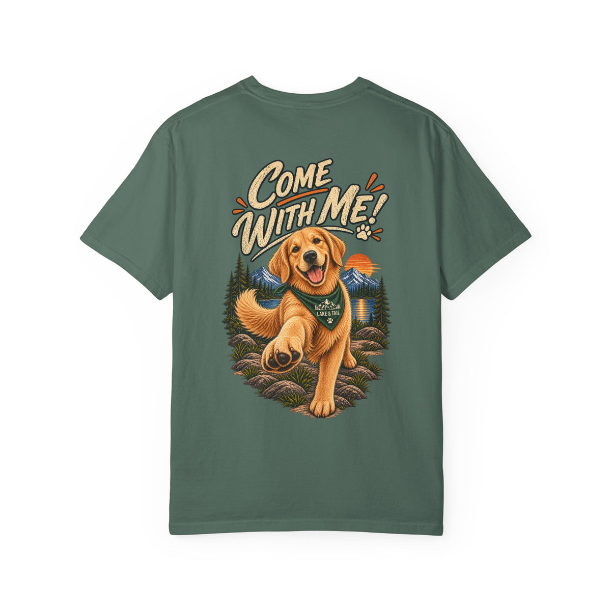 Golden Retriever T-Shirt | Come With Me | Dog Lover Outdoor Tee