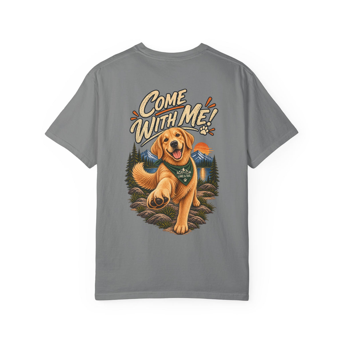 Golden Retriever T-Shirt | Come With Me | Dog Lover Outdoor Tee