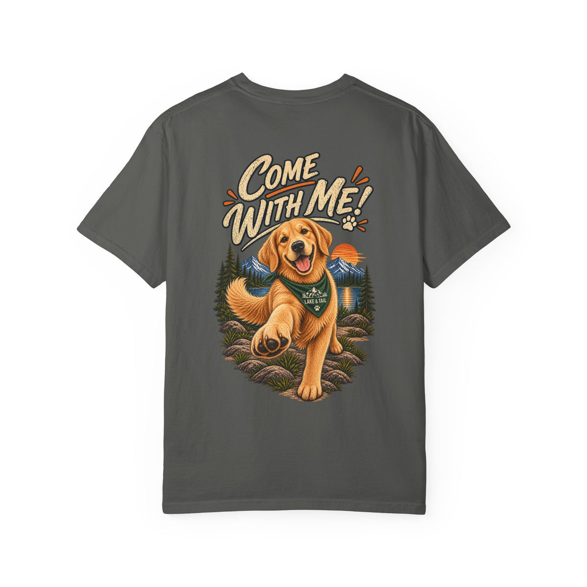 Golden Retriever T-Shirt | Come With Me | Dog Lover Outdoor Tee