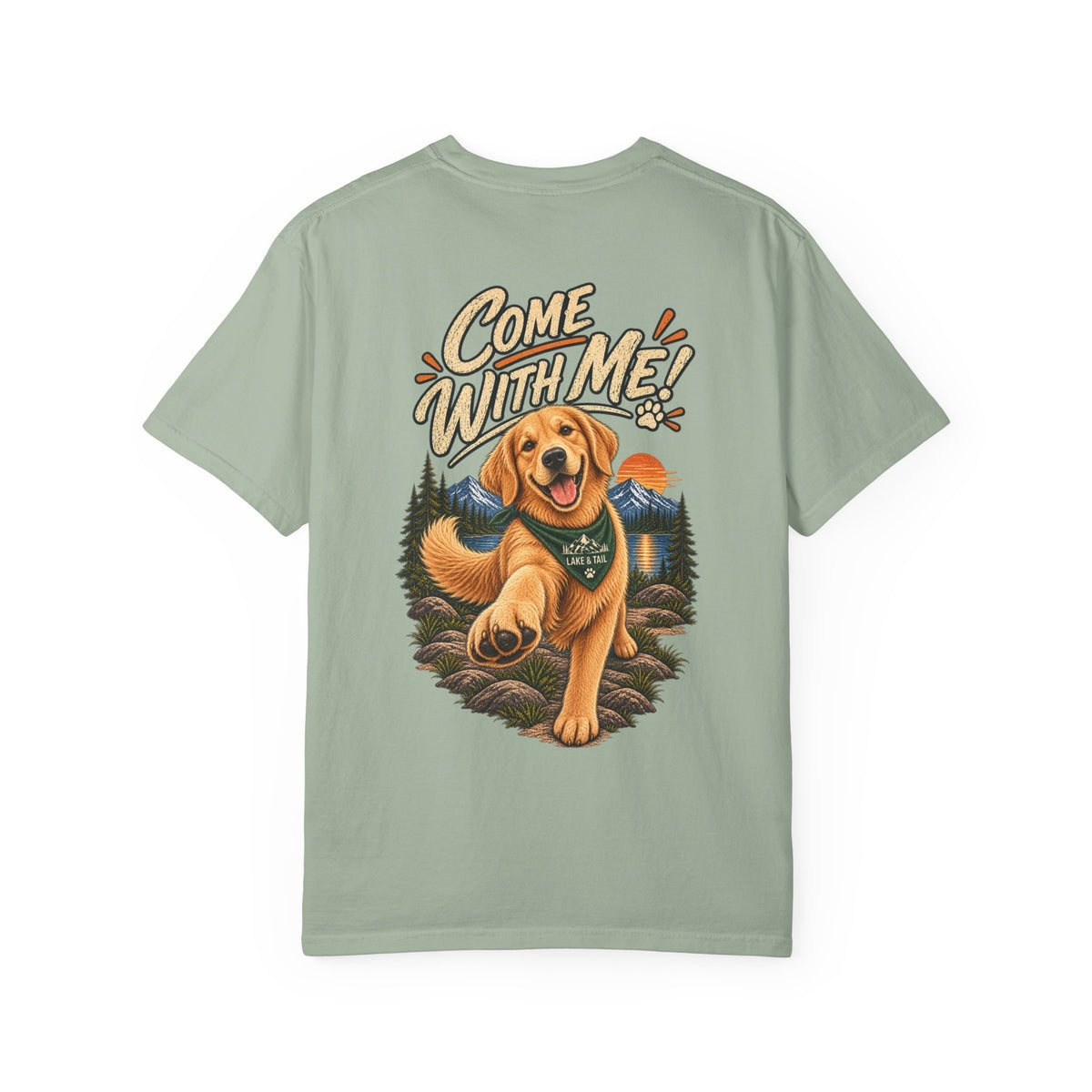 Golden Retriever T-Shirt | Come With Me | Dog Lover Outdoor Tee