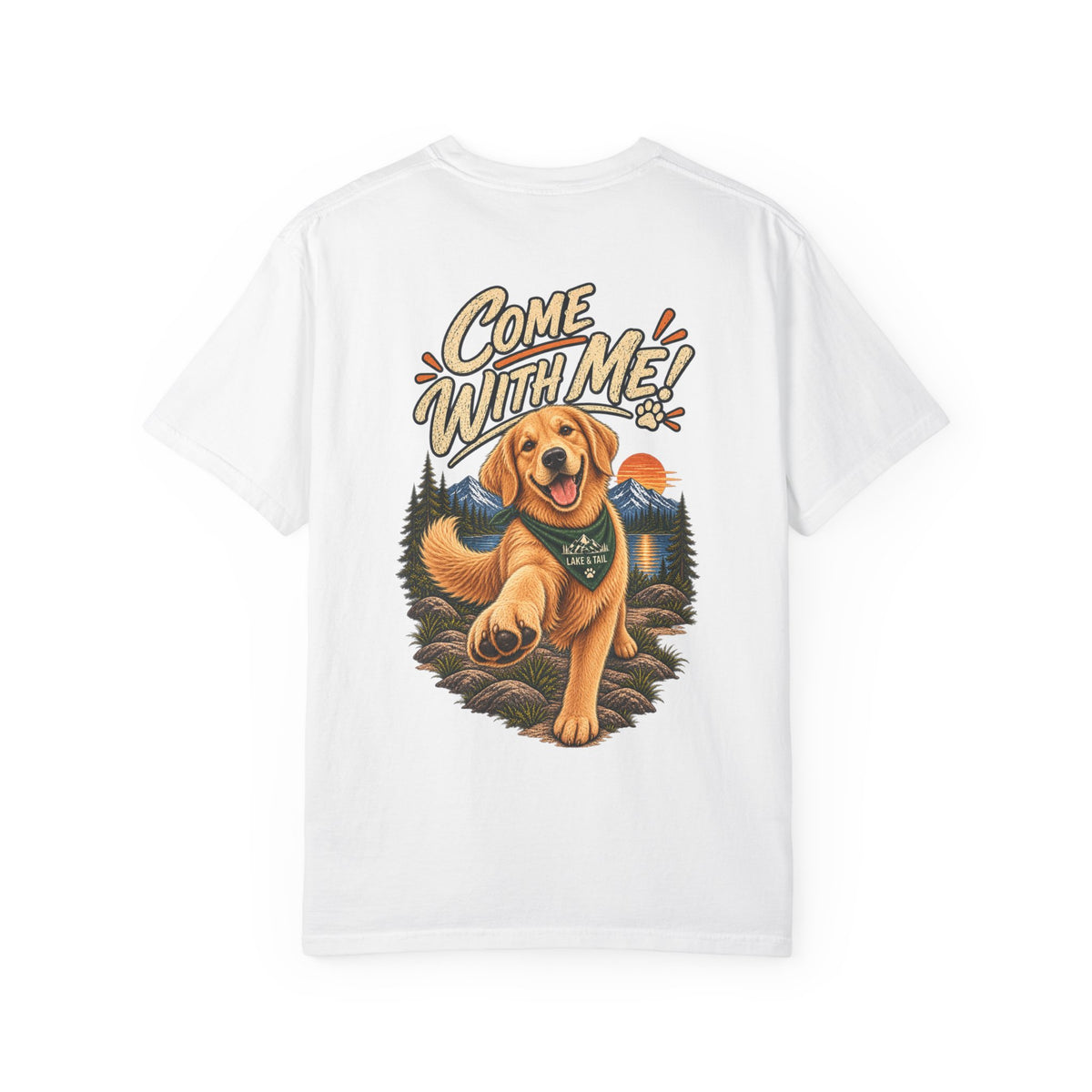 Golden Retriever T-Shirt | Come With Me | Dog Lover Outdoor Tee