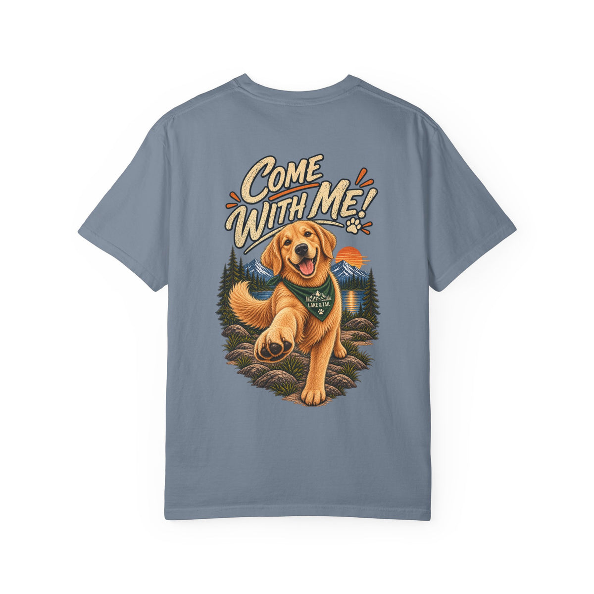 Golden Retriever T-Shirt | Come With Me | Dog Lover Outdoor Tee