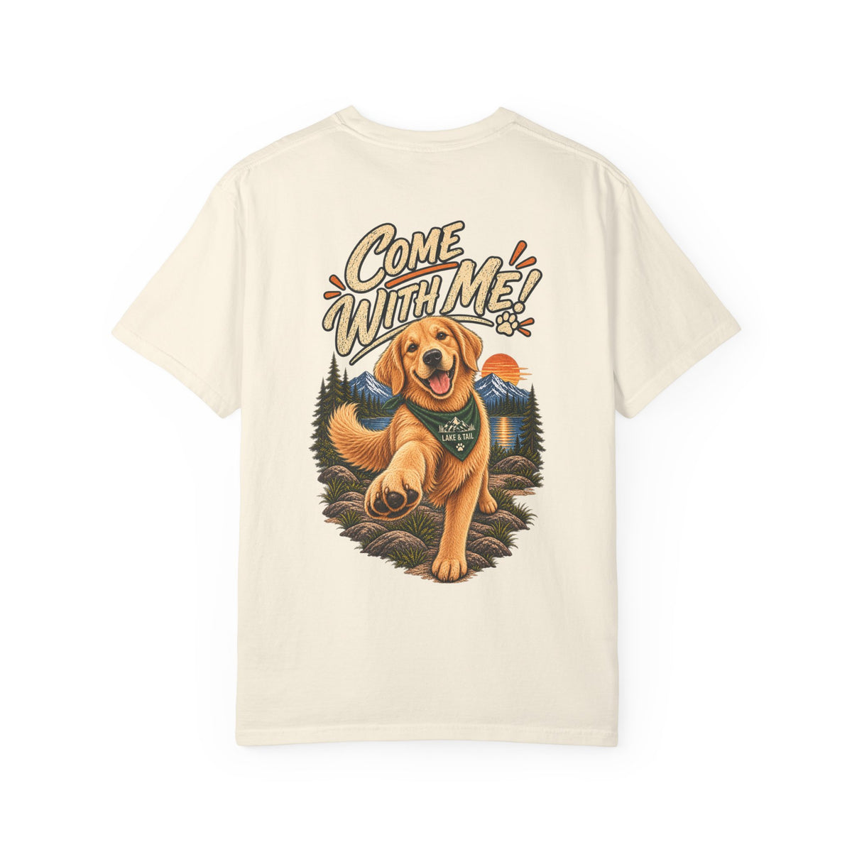 Golden Retriever T-Shirt | Come With Me | Dog Lover Outdoor Tee