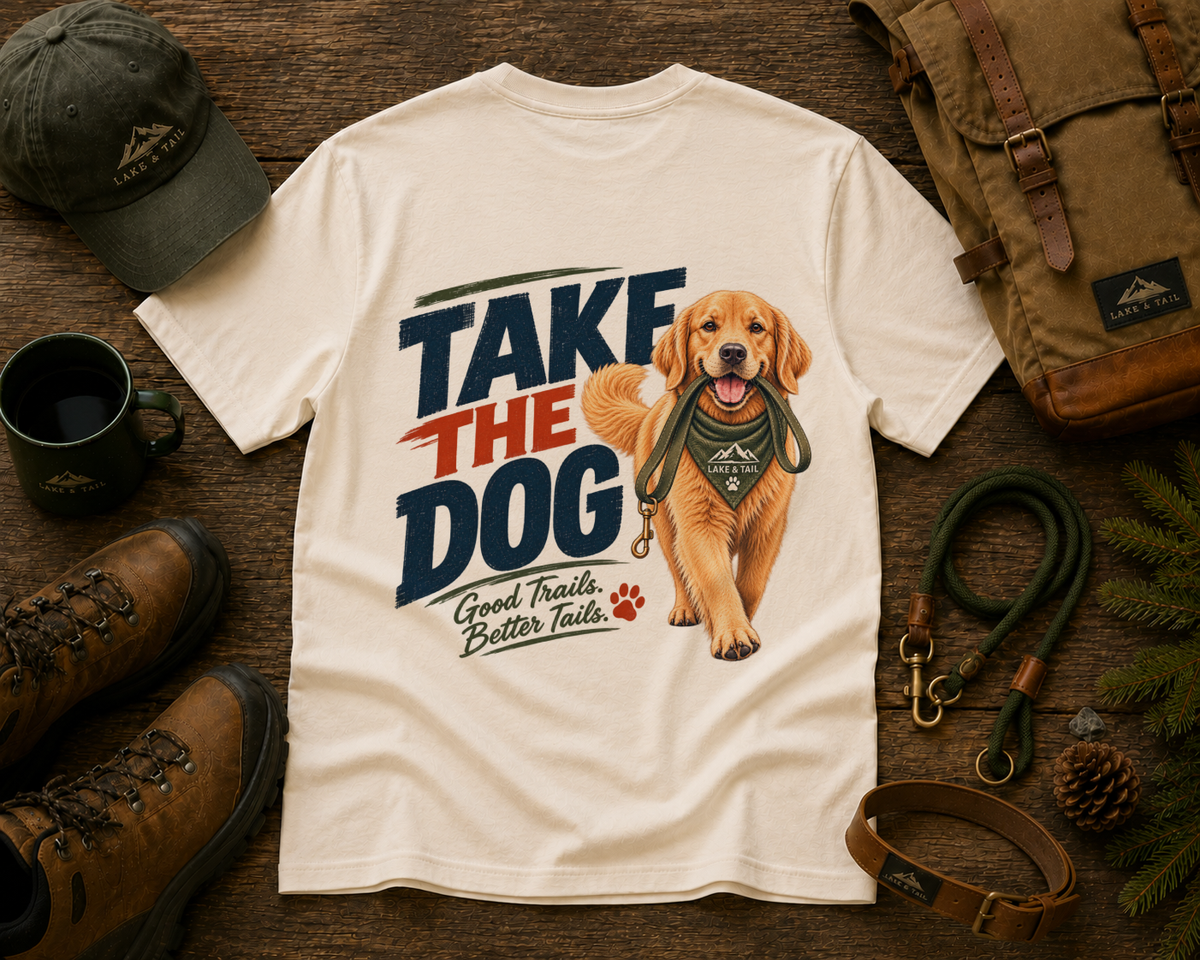 Take the Dog Golden Retriever T-Shirt | Outdoor Dog Lover Shirt