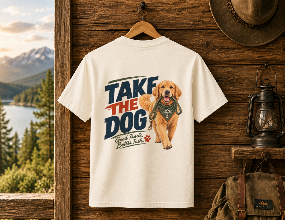 Take the Dog Golden Retriever T-Shirt | Outdoor Dog Lover Shirt