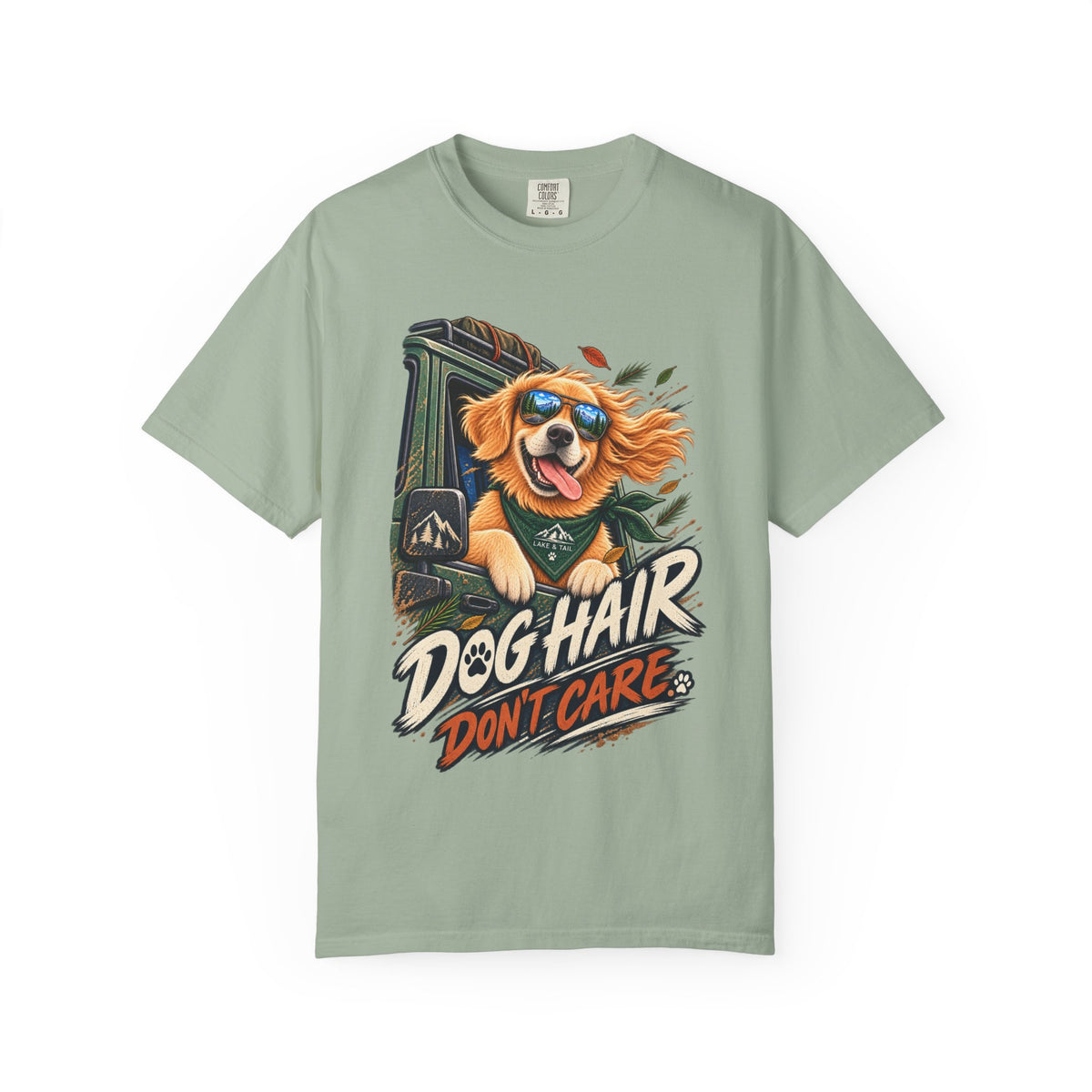 Dog Hair Don't Care T-Shirt — Funny Golden Retriever Graphic Tee for Dog Lovers