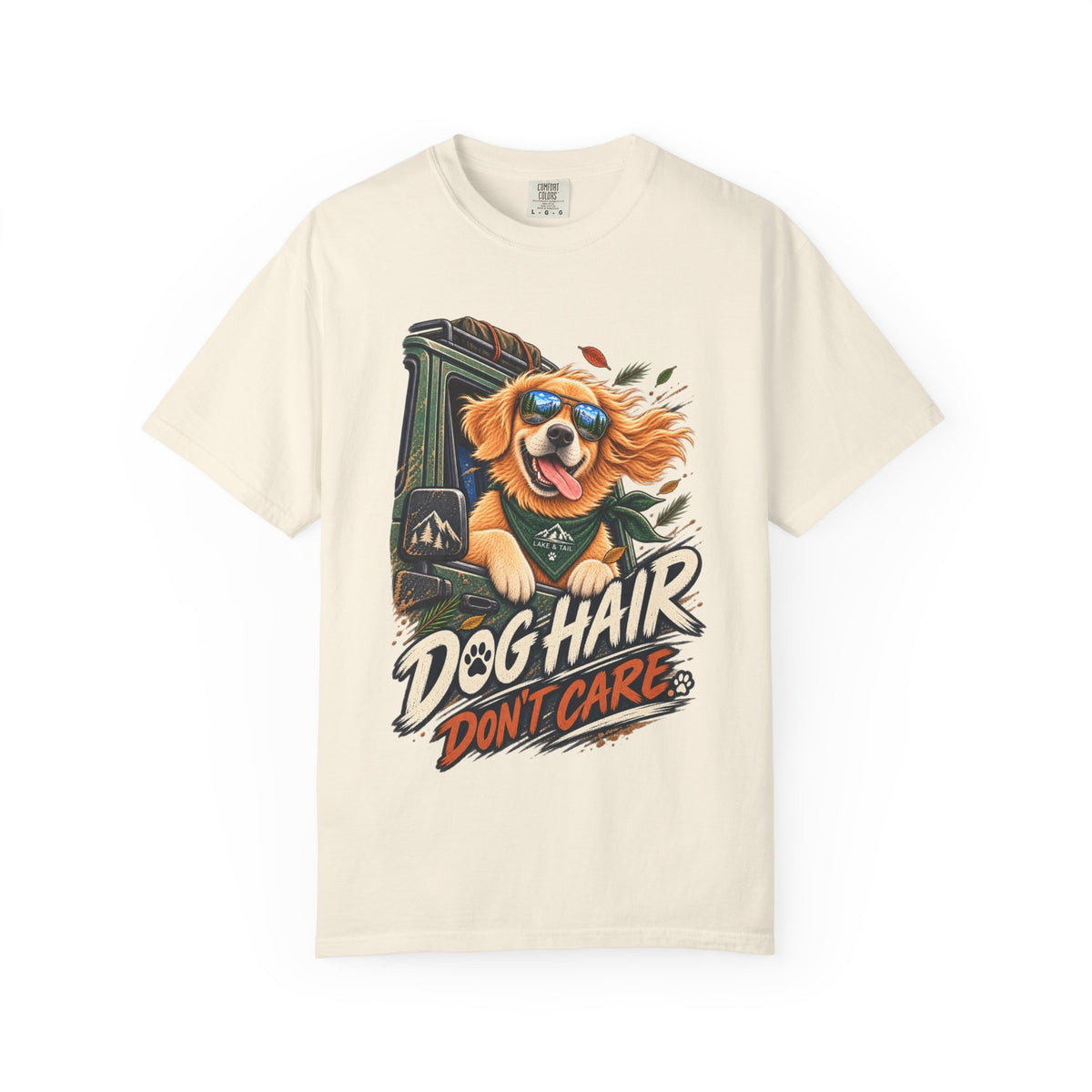 Dog Hair Don't Care T-Shirt — Funny Golden Retriever Graphic Tee for Dog Lovers