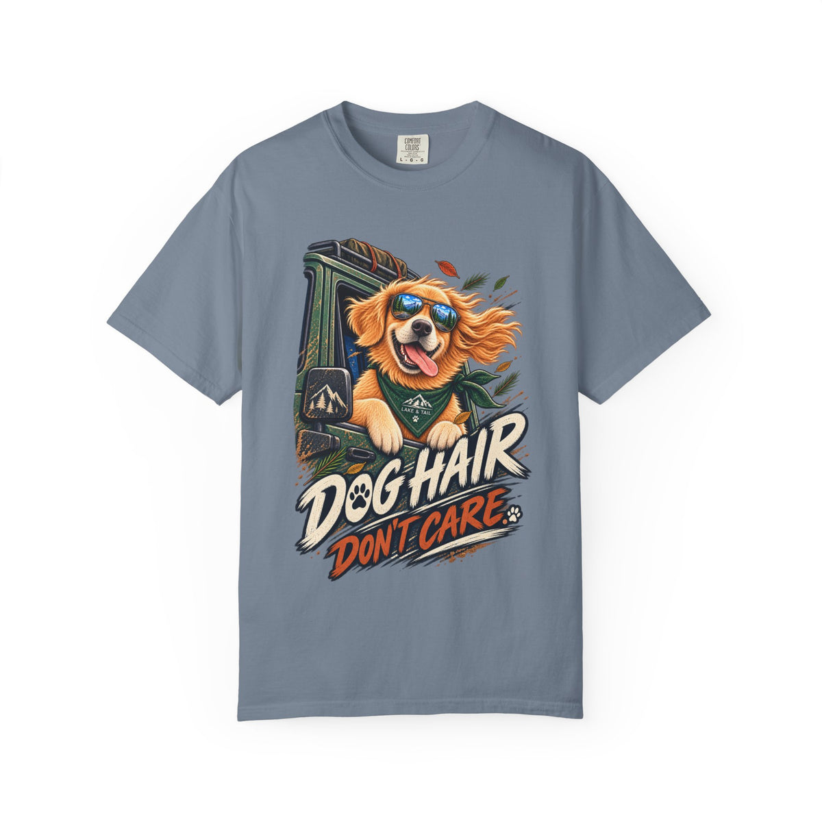 Dog Hair Don't Care T-Shirt — Funny Golden Retriever Graphic Tee for Dog Lovers