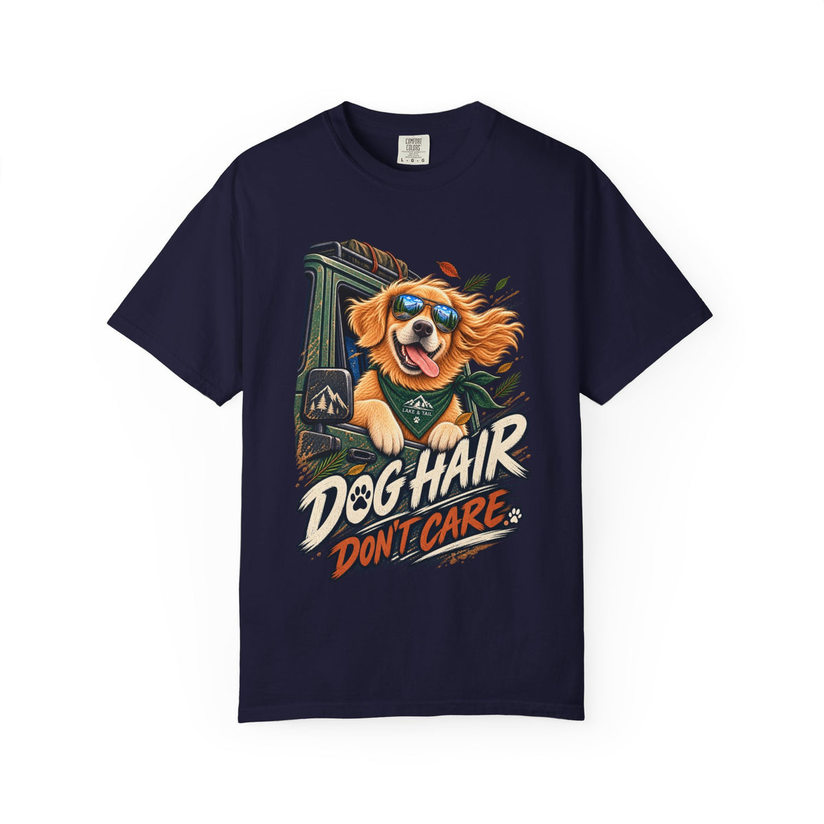 Dog Hair Don't Care T-Shirt — Funny Golden Retriever Graphic Tee for Dog Lovers