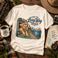 Golden Retriever Road Trip T-Shirt | Take the Long Way Home | Vintage Outdoor Dog Tee